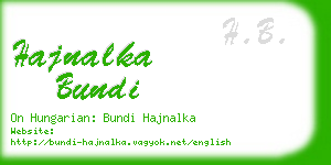 hajnalka bundi business card